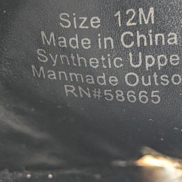 Open Edit Jaydin Block Heel Sandals Open Toe Women's Black Size US12M EU42.5 - Picture 7 of 13